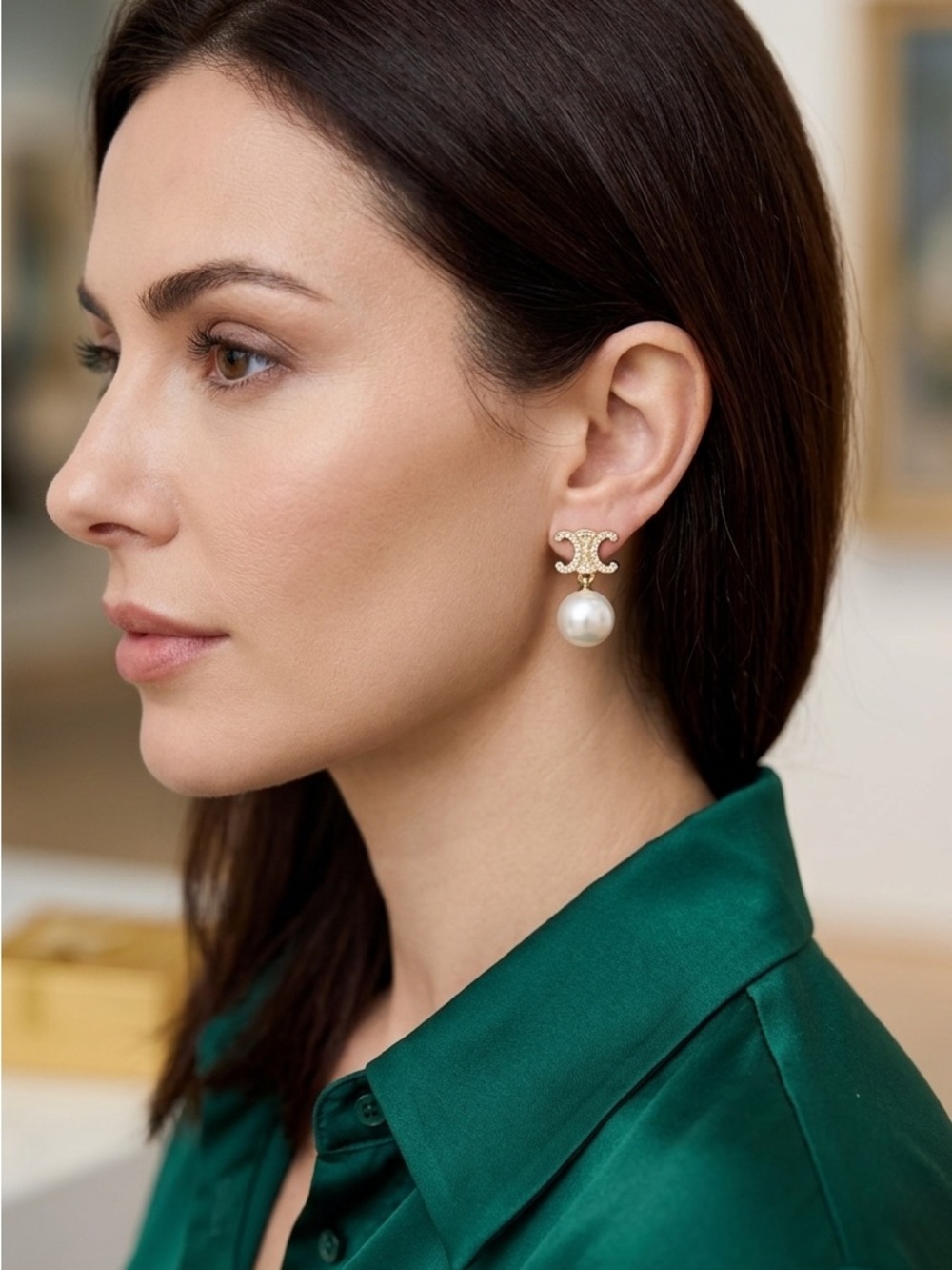 🆕 CELINE Pearl Drop Earrings